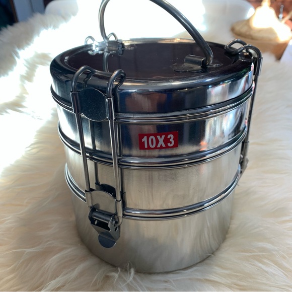 Stainless steel 3 tier lunchbox - Picture 1 of 8
